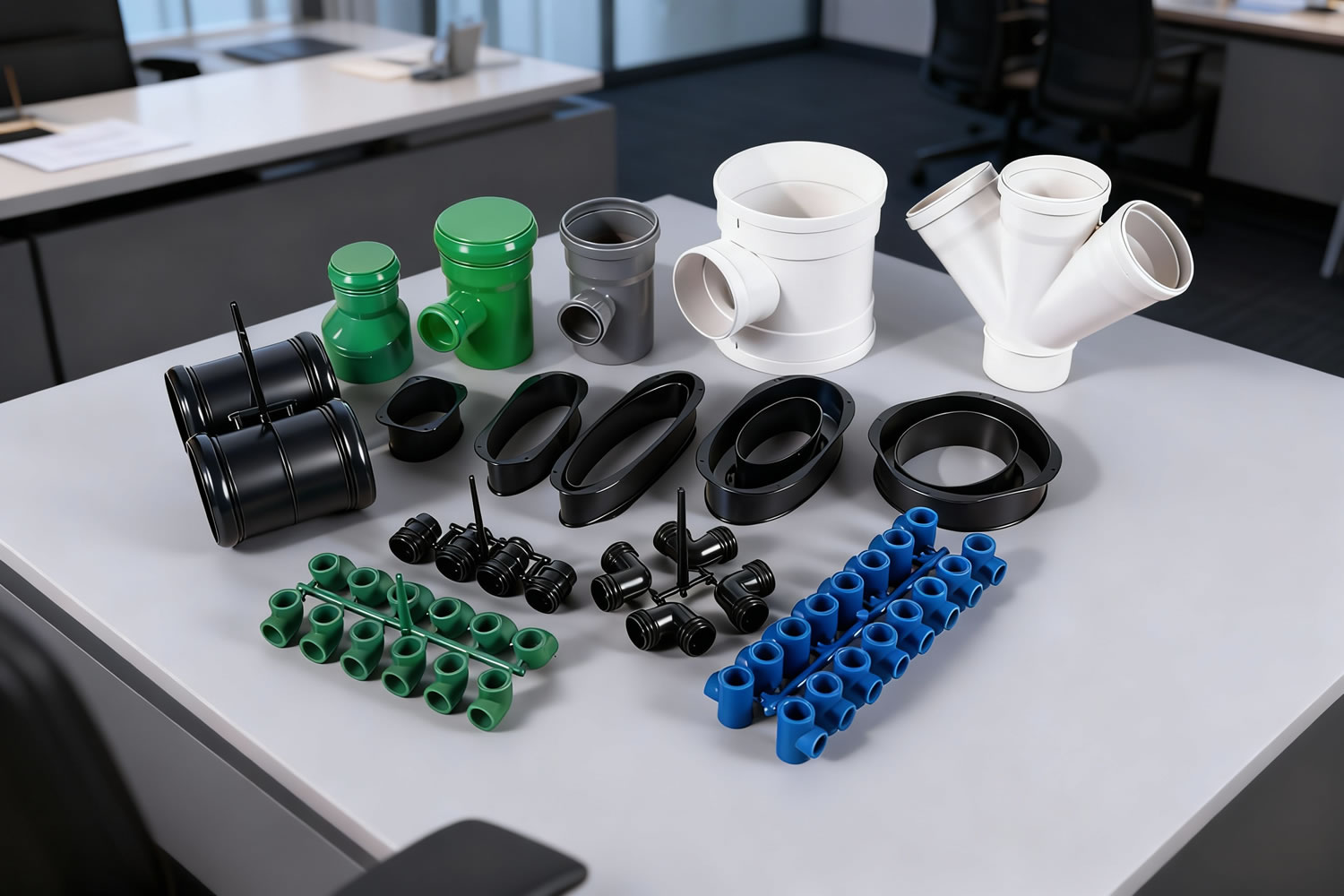 Moldes GP, moldes de inyección para tuberías, codos, tes, conexiones ranuradas, fabricantes de moldes de inyección, moldes de PVC/PPR, moldes de inyección chinos