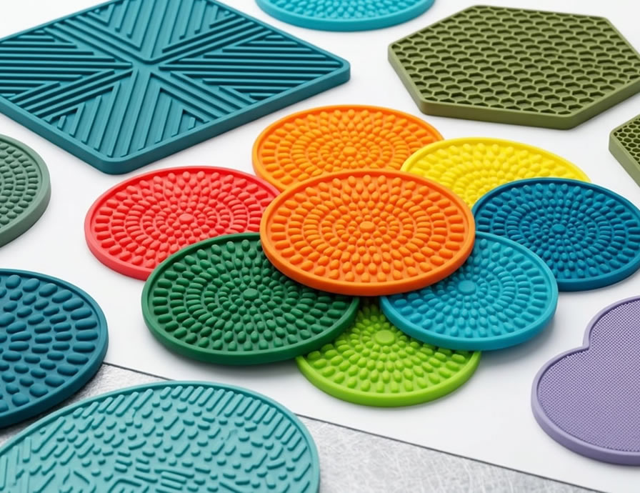 宁波兴瑞橡塑硅胶垫模压成型服务｜食品级防滑耐高温硅胶杯垫定制厂家